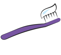 Purple Tooth Brush Graphic